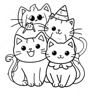 Halloween Cats Coloring Pages