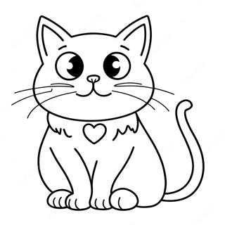 Spooky Black Cat Coloring Page 21572-17342