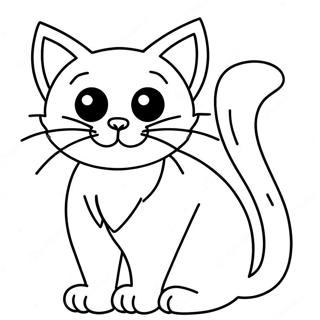 Spooky Black Cat Coloring Page 21572-17343