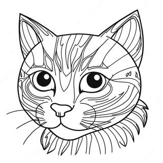 Spooky Black Cat Coloring Page 21572-17344