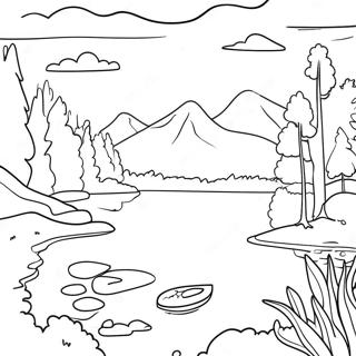 Lake App Scenic View Coloring Page 21581-17350