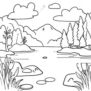 Lake App Scenic View Coloring Page 21581-17351