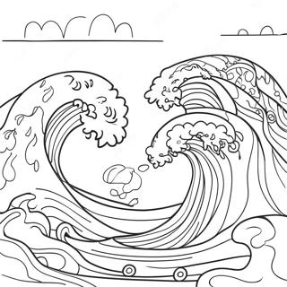 Waves Coloring Pages