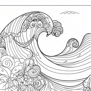 Waves Coloring Page 21611-17376