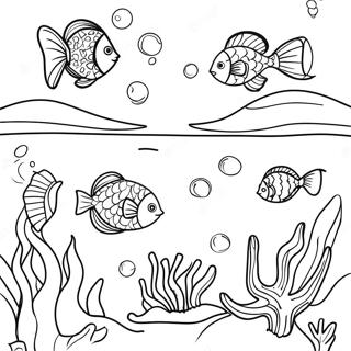 Colorful Seawing Underwater Scene Coloring Page 21622-17391