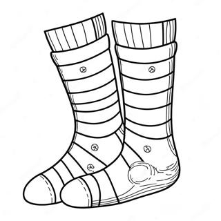 Striped Socks Coloring Page 21632-17402