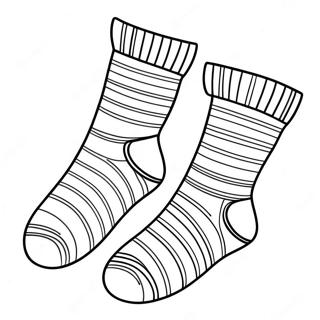 Striped Socks Coloring Page 21632-17403