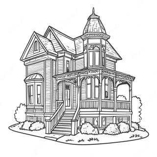 Victorian House Coloring Page 21651-17405