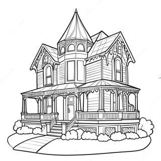 Victorian House Coloring Page 21651-17406