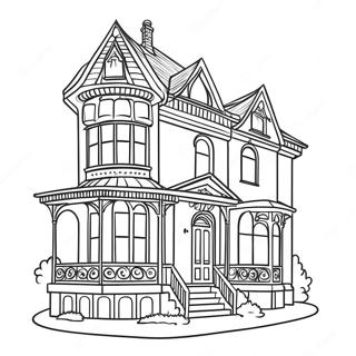 Victorian House Coloring Page 21651-17408