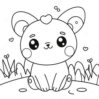 Adorable Kawaii Animal Coloring Page 21662-17415