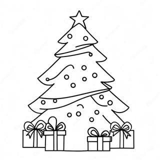 Joyful Christmas Tree Coloring Page 21682-17433