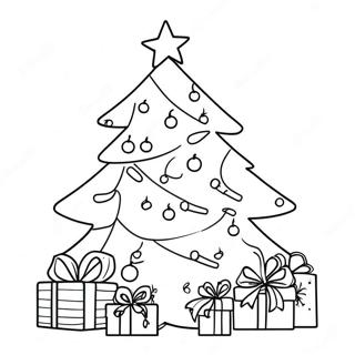 Joyful Christmas Tree Coloring Page 21682-17435