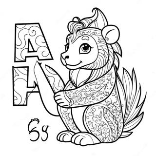 Animal Alphabet Coloring Page 21701-17446