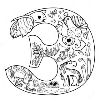 Animal Alphabet Coloring Page 21701-17447