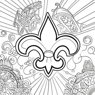 New Orleans Saints Logo Coloring Page 21711-17457