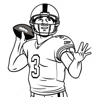 Drew Brees Throwing A Pass Coloring Page 21712-17455