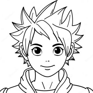 Anime Boy With Spiky Hair Coloring Page 21721-17461