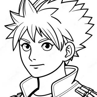 Anime Boy With Spiky Hair Coloring Page 21721-17464