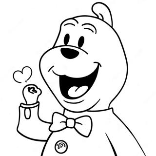 Barney Singing Cheerfully Coloring Page 2172-1781