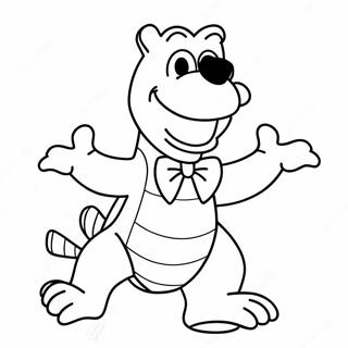 Barney Singing Cheerfully Coloring Page 2172-1784