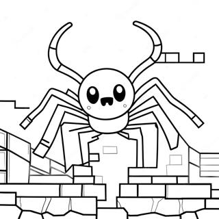 Minecraft Spider Coloring Page 21741-17477