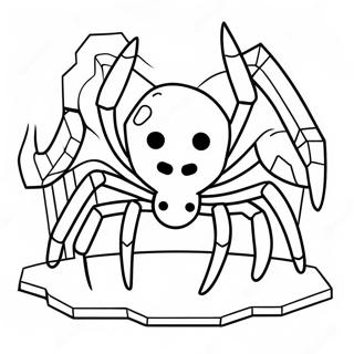 Creepy Minecraft Spider Coloring Page 21742-17483