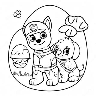 Paw Patrol Easter Egg Hunt Coloring Page 21751-17485