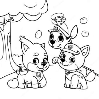 Paw Patrol Easter Egg Hunt Coloring Page 21751-17488