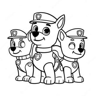 Charming Paw Patrol Characters Coloring Page 21752-17492