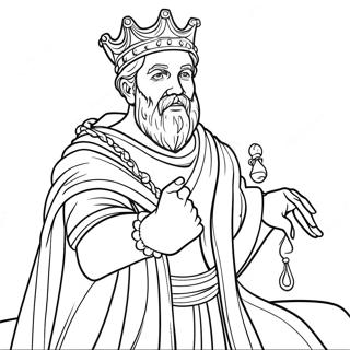 King Midas Touching Gold Coloring Page 21782-17519