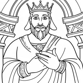 King Midas Touching Gold Coloring Page 21782-17520