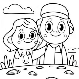 Colorful Steve And Maggie Adventure Coloring Page 21792-17522