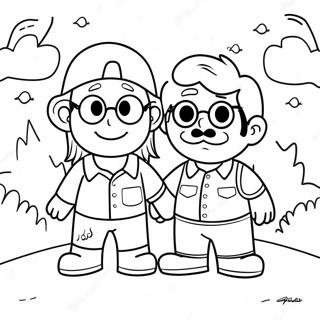 Colorful Steve And Maggie Adventure Coloring Page 21792-17524