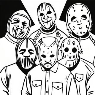 Slipknot Band Members Coloring Page 21802-17533