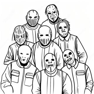 Slipknot Band Members Coloring Page 21802-17534