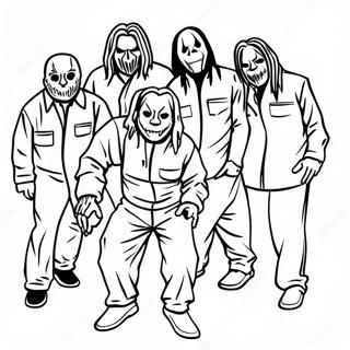 Slipknot Band Members Coloring Page 21802-17535