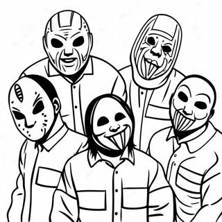 Slipknot Band Members Coloring Page 21802-17536