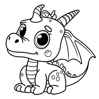 Cute Baby Dragon With Big Eyes Coloring Page 21842-17564