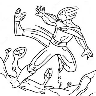 Ultraman Fighting Alien Monster Coloring Page 21852-17577