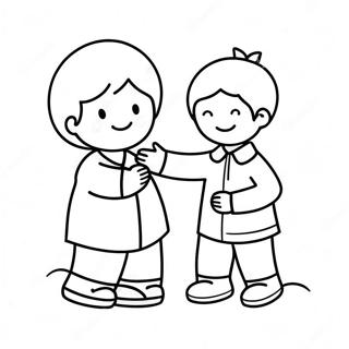 Helping Others For Preschoolers Coloring Pages