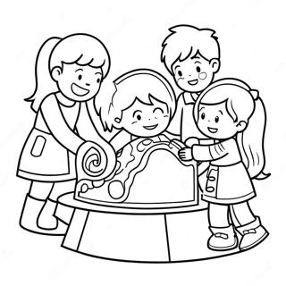 Kind Kids Helping Friends Coloring Page 21882-17593