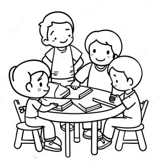 Kind Kids Helping Friends Coloring Page 21882-17595