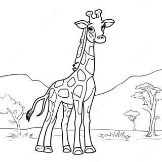 Realistic Giraffe Coloring Pages