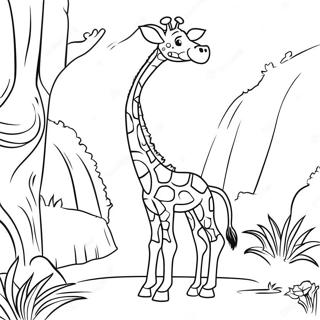 Realistic Giraffe Coloring Page 21911-17619