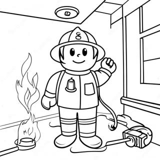 Fire Safety Coloring Page 2191-1799