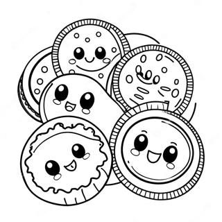 Cute Oreo Characters Coloring Page 21922-17626