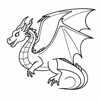 Majestic Fire Dragon In Flight Coloring Page 21962-17654