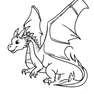 Majestic Fire Dragon In Flight Coloring Page 21962-17655