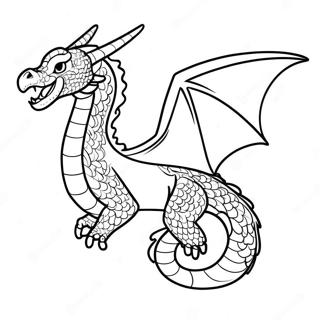 Majestic Fire Dragon In Flight Coloring Page 21962-17656